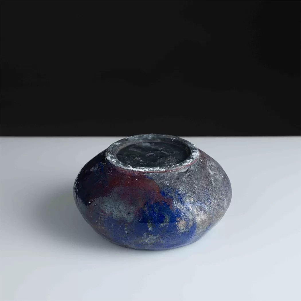 EMBER LAPIS FACETED BOWL 2