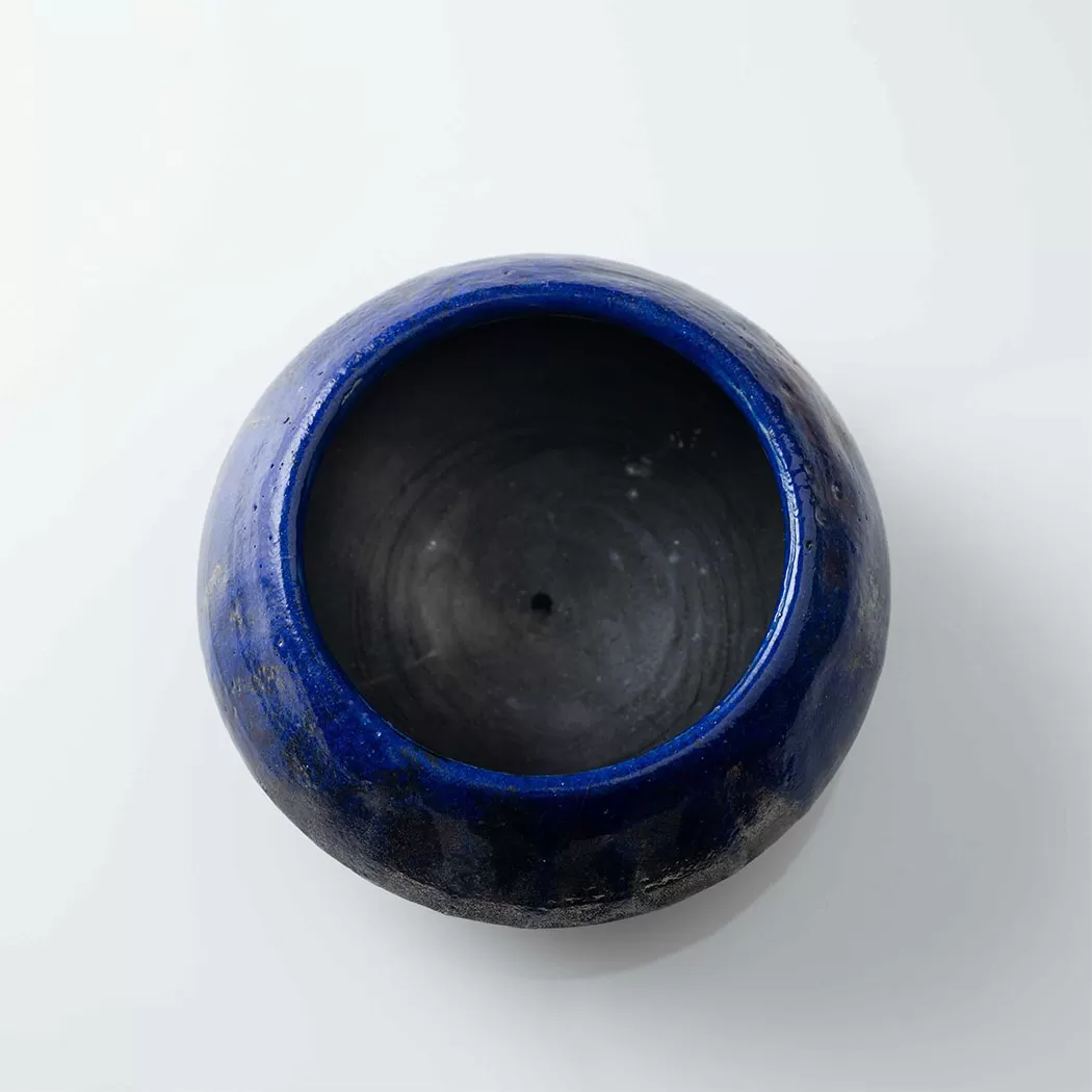 EMBER LAPIS FACETED BOWL 4