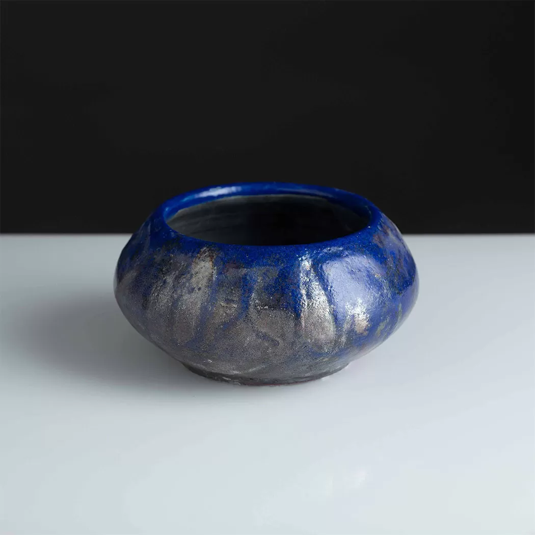 EMBER LAPIS FACETED BOWL