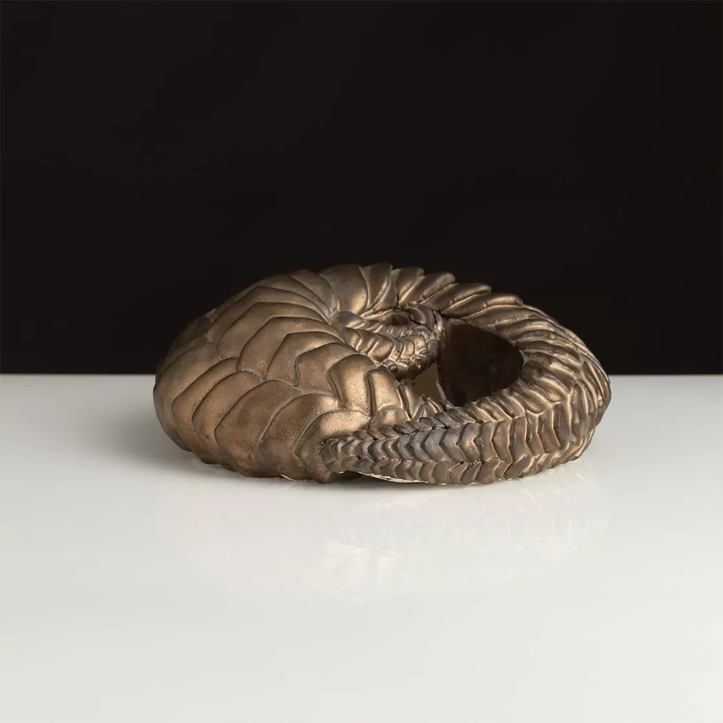 SLEEPING PANGOLIN BRONZE SCULPTURE